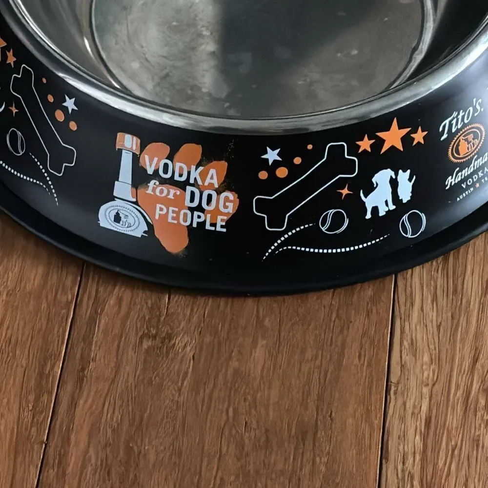 Tito’s Handmade Vodka For Dog People Stainless Steel Dog Bowl
